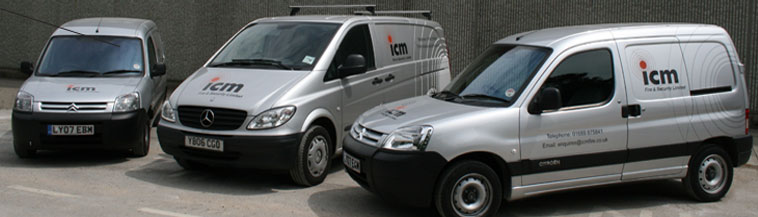 ICM Fire image of Company vans